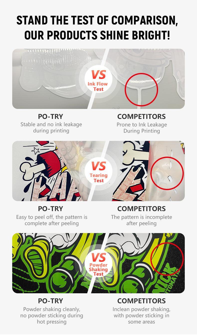 DTF Transfer Films - 33cm Double-Side Hot Peel - PO-TRY Inc.