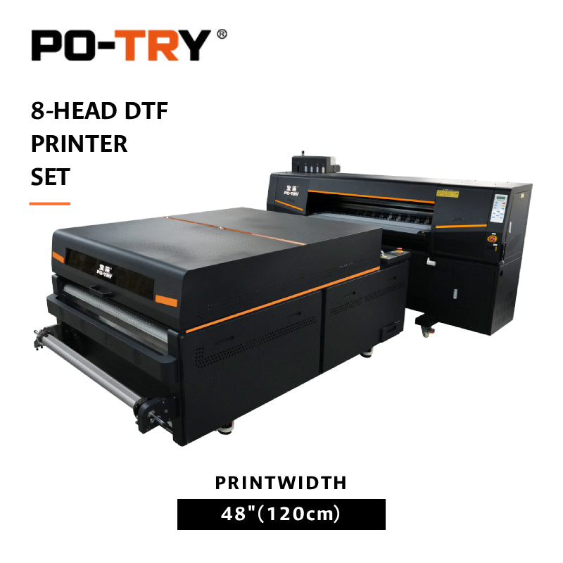 DTF 120cm(48") 8-HEAD Printer Set (I3200-A1)-Intelligent Powder Shaker