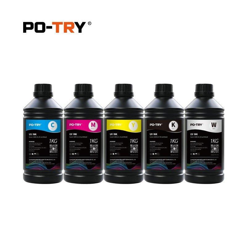 PO-TRY Ultraviolet DTF CYMKW UV Ink Set & Varnish | UVDTF Supplies - PO-TRY Inc.